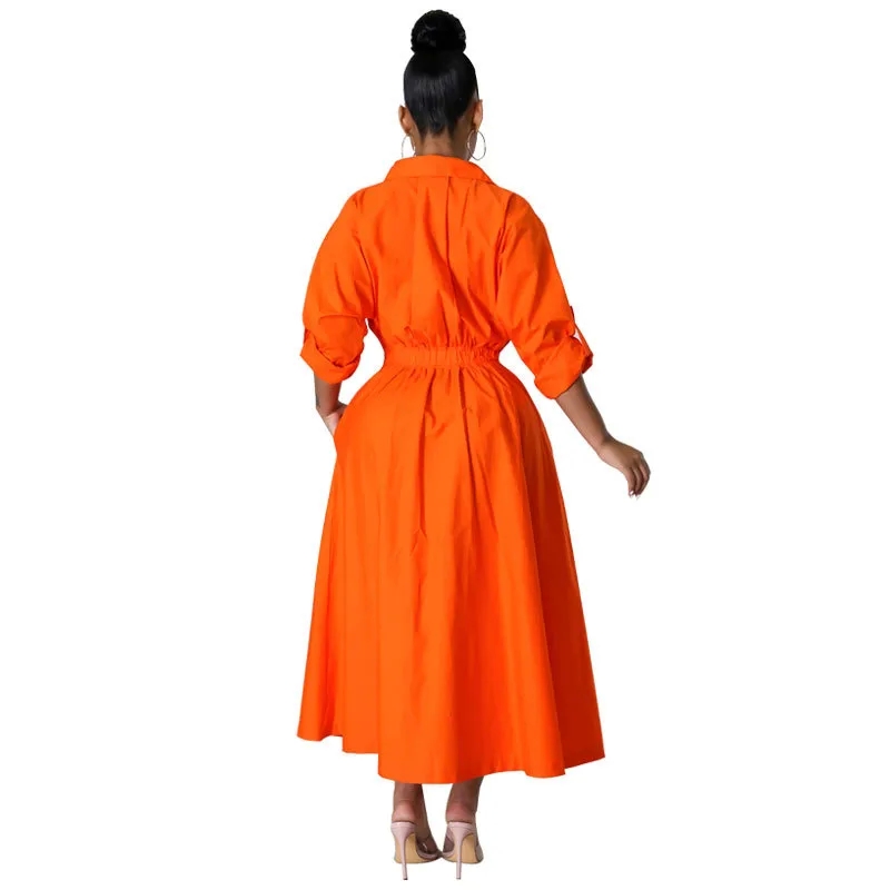french women's clothing "Exclusive organic women's clothing Custom Vintage Women's Long Sleeve Maxi Shirt Dress – Solid Color Wholesale Fashion" women's clothing vancouver