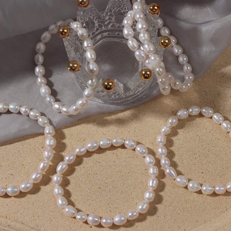 high-end jewelry stores "Eco-Chic Fast high end gold jewelry brands Custom Solid Pearl Beaded Bracelet – Sustainable & Bespoke Style 1-Piece Wholesale" high end women's jewelry brands