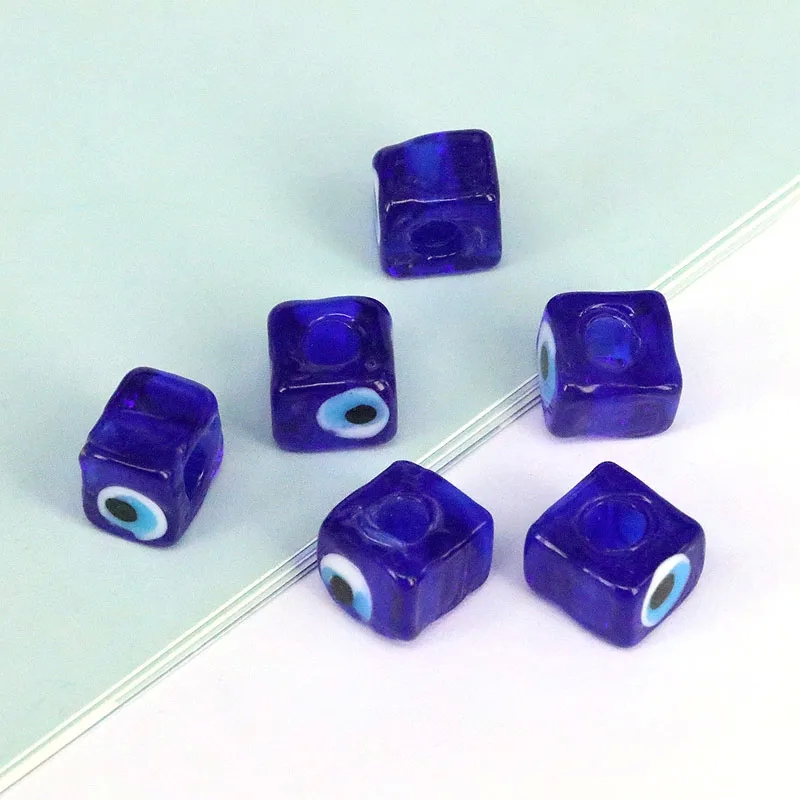 jewellery making yorkshire "Premium 10x8mm Glass Square Eye Beads - Masculine Tribal Design Eye-Catching & jewelry making jobs Fashion-Forward" jewelry making organizer box