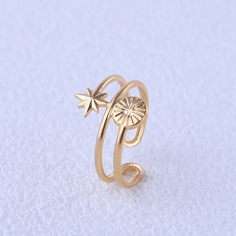 lovelee fine jewelry "Handmade Retro Star Titanium Steel fine jewelry online Ring – Hand-Engraved Elegance Wholesale Formal Jewelry Piece" lucido fine jewelry