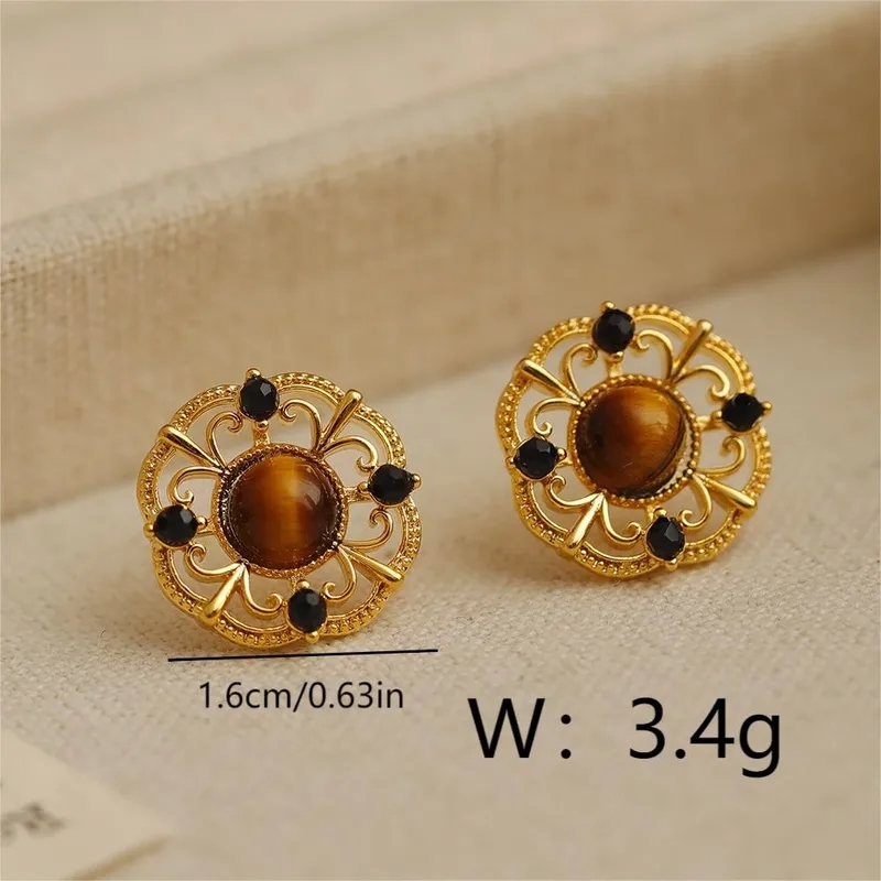 men's fine jewelry Affordable Glam Geometric Ear Studs – Recycled Copper is 9 karat gold real with 18K Gold in Vintage Elegance baxter's fine jewelry