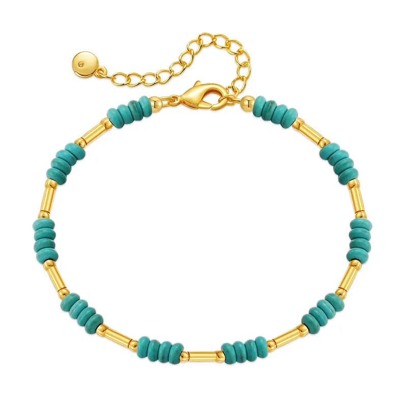 moissy fine jewelry Colorful Sophisticated Geometric Turquoise Bracelets with fine jewelry tampa Glam Vibe for Daily Wear - Copper Plated paul medawar fine jewelry
