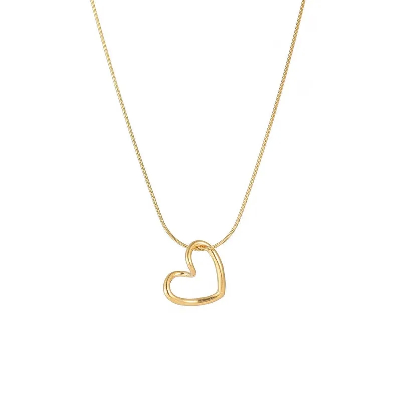 ozel fine jewelry "Eco-Chic Recycled Titanium Steel Heart 1980s fine jewelry Pendant Necklace – Authentic & Glistening Safe Fashion" marrow fine jewelry
