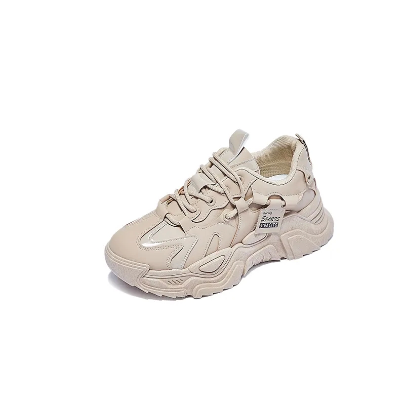 polished finish "Artisanal Wholesale Women's Chunky Round-Toe Sneakers – Hypoallergenic Solid Colors non-toxic Seasonal Collection" vintage-inspired