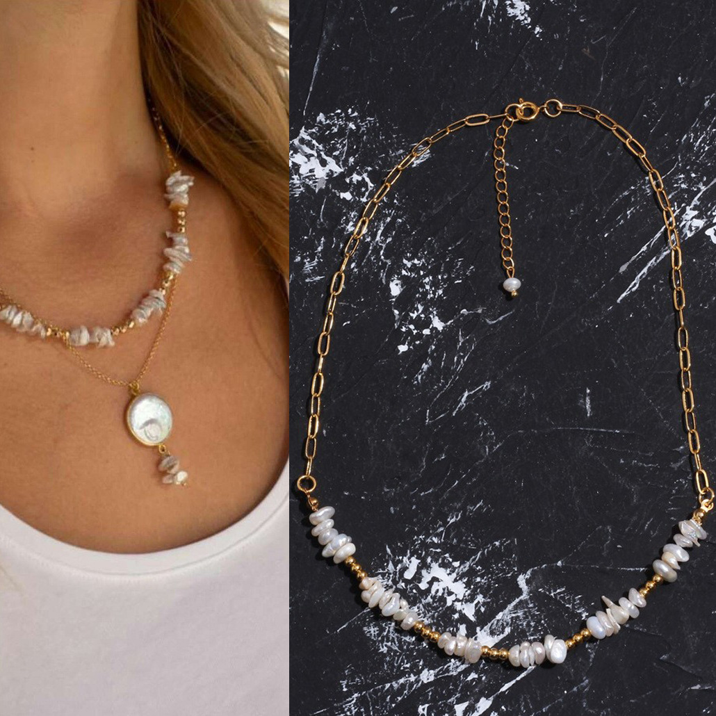 sterling silver high end jewelry brands Eco-Chic Celeb Style: Upcycled Shiny Titanium & Freshwater Pearl high end jewelry rental Jewelry Set (2 PCS/Package) louis vuitton high end jewelry price