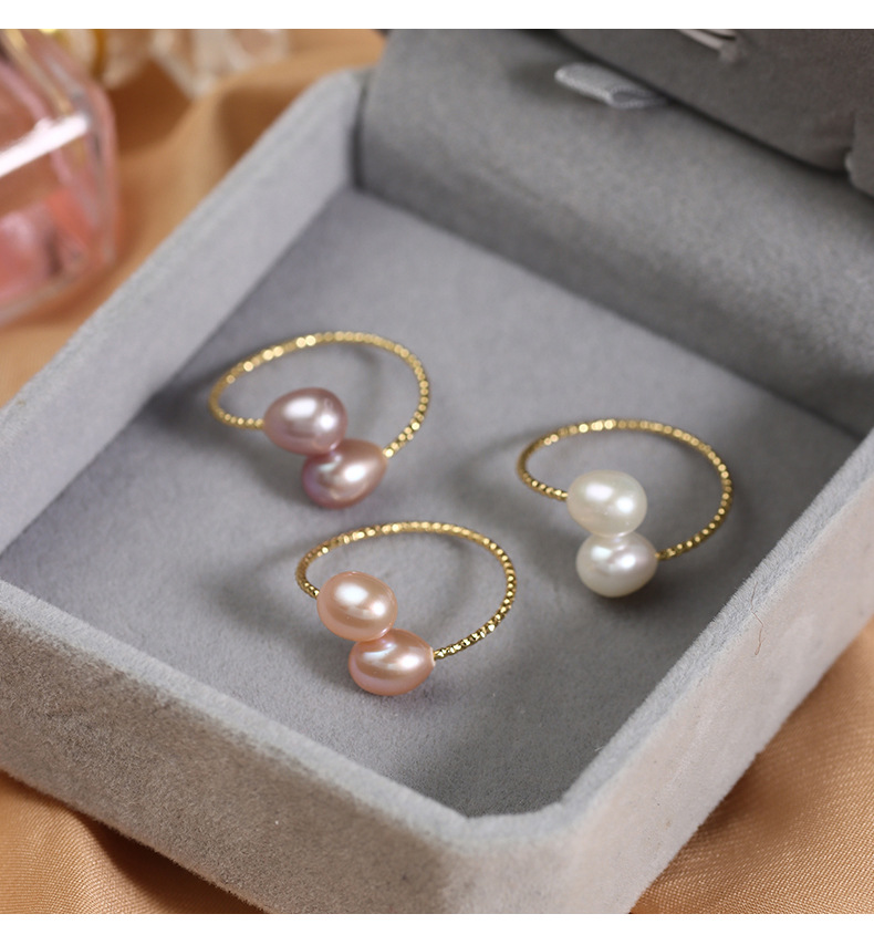sterling silver high end jewelry brands Limited Edition Genuine Freshwater Pearl Geometric Copper Rings with a custom high end jewelry Luxury Feel chanel high end jewelry