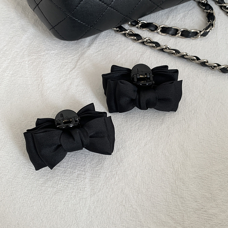zara baby hair accessories Eco-Friendly Tailor-Made hair clip 0.5 Boho Chic Satin Hair Claws with Elegant Bow Knot Design hair accessories 1980s