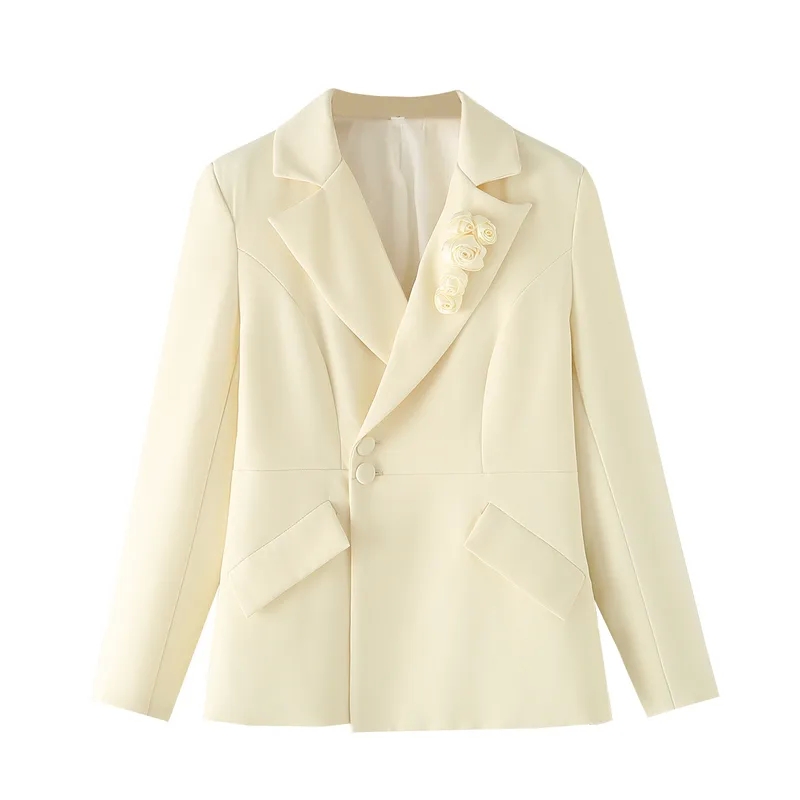 18th century women's clothing Eco-Chic Women's Long Sleeve Blazer: Vibrant Solid Color, Recycled & Ethically Sourced, Elegant Floral 7 diamonds women's clothing Pocket Design 2x women's clothing