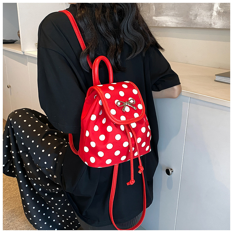 1 gallon ziploc bags Vintage Polka Dot Bow Backpack: Classic Elegance for School, Shopping & Daily bags louis vuitton Use – Women's Refined Style bags regulation distance