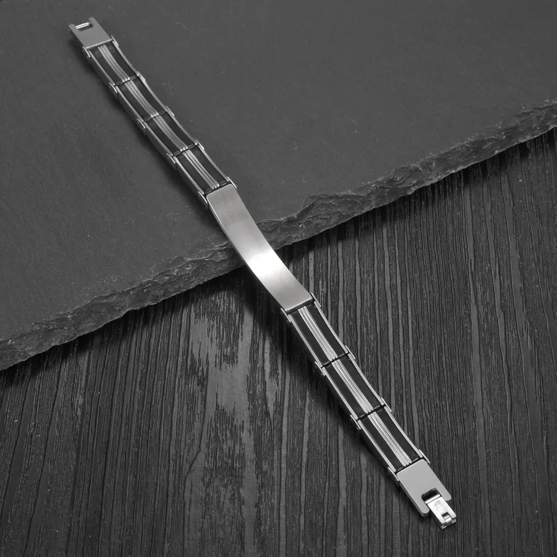 2023 men's jewelry trends "Rustic British hermes men's jewelry Punk Style 304 Stainless Steel & Silica Gel Men's Bracelets – Casual Playful Fine Craftsmanship" mens yankee jewelry