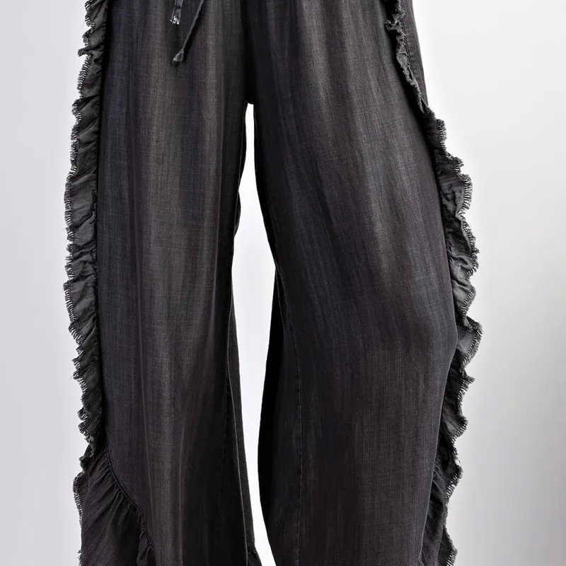 42 size for women's clothing in india Wholesale Women's Sparkling women's clothing queenscliff Bohemian Chic Hand-Engraved Ruffles Jeans - Casual Streetwear Full-Length Denim 70s style women's clothing