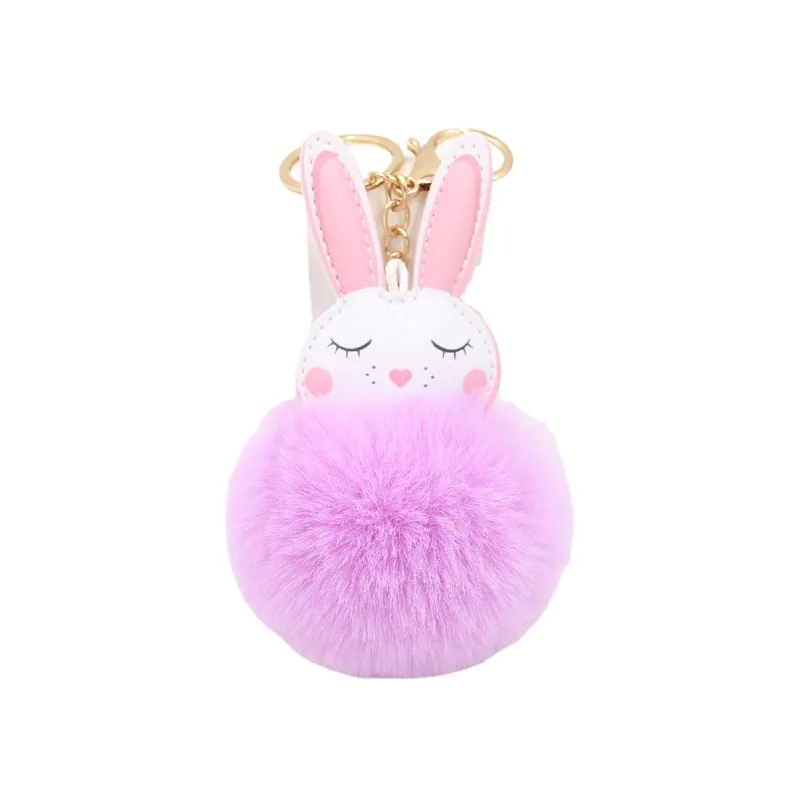 50s fashion accessories Durable Sparkling Little White Rabbit fashion accessories that are trending in the market Plush Ball Keychain - Exquisite Masculine Wallet Accessory & Car Key Ring fashion accessories brands
