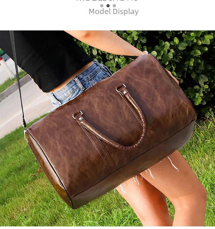 727 sail bags Trendy Genuine PU bags distance Cylinder Travel Bag – Hand-Engraved Playful Design for Fitness, Leisure & Short-Distance Trips bags sale