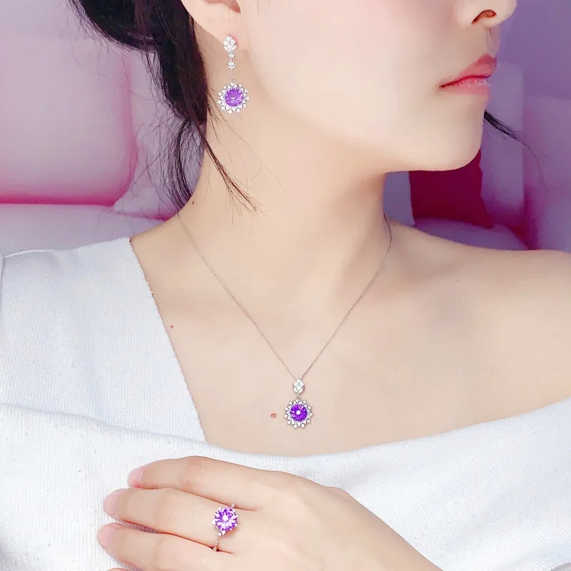 770 fine jewelry "Artisan Skin-Friendly Copper-Plated fine jewelry logo Gemstone Crystal Necklace – Ethnic Bohemian Floral Jewelry" fine jewelry 2023