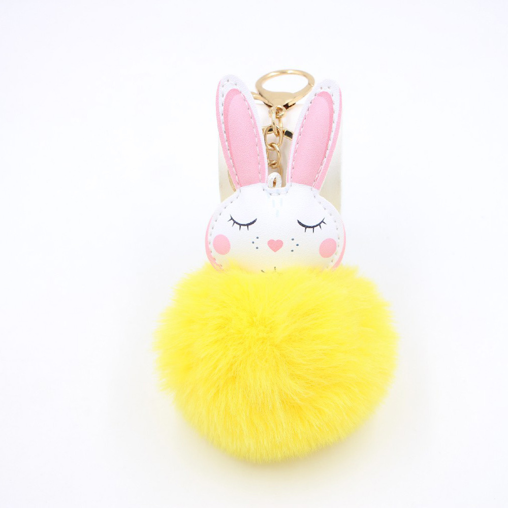 80's men's fashion accessories Durable Sparkling Little White Rabbit ffxiv fashion accessories unlock Plush Ball Keychain - Exquisite Masculine Wallet Accessory & Car Key Ring 2000s fashion accessories men