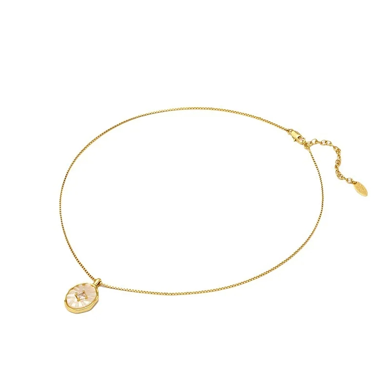 8 jewelry brands "Wholesale 18K Gold Plated Oval Shell Zircon Pendant Necklace – Vibrant Sparkle high end jewelry armoires Eye-Catching Elegance" high end jewelry men