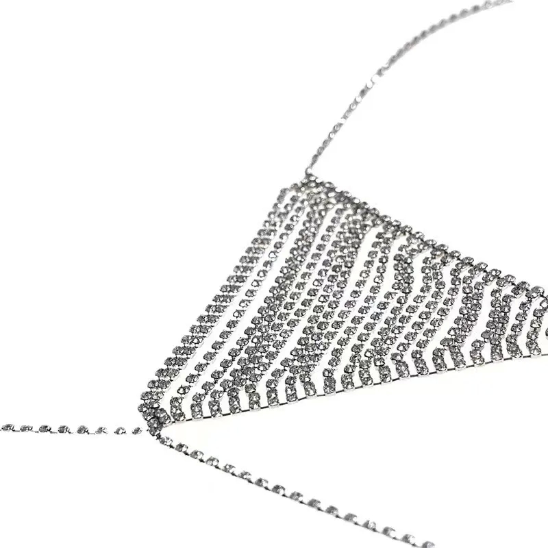 accessories women's fashion jewelry "Vibrant Glossy Geometric Rhinestone Body Chain - Upcycled Alloy early 2000s fashion jewelry Jewelry for a Bold Statement" good quality fashion jewelry