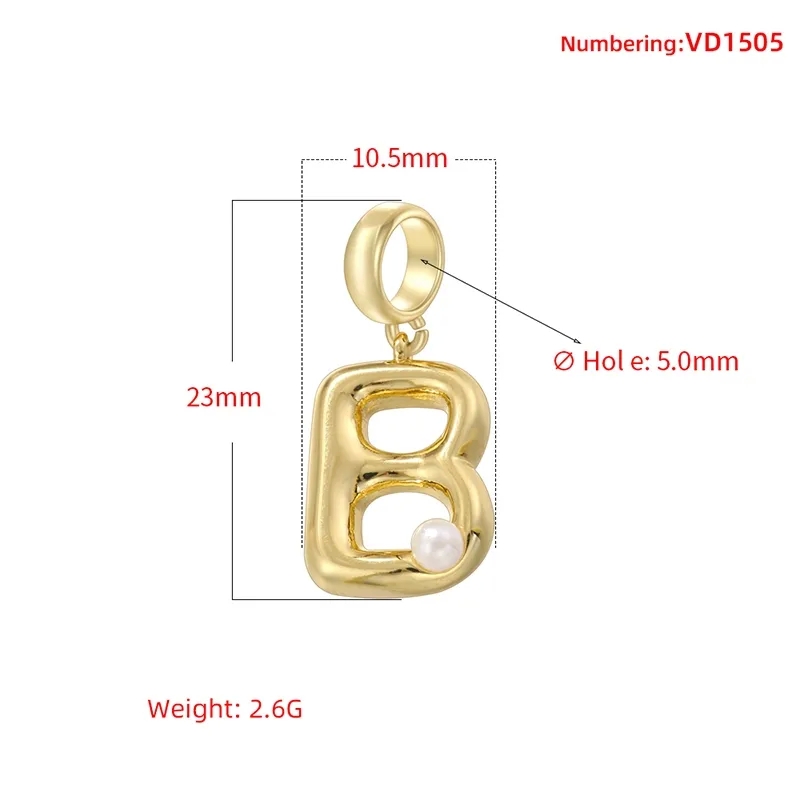 amato fine jewelry & body piercing Exquisite Glossy Upcycled Copper Pearl Pendant with 18K lifestyle fine jewelry Gold-Plated Letter Design – Wholesale 1-Piece Jewelry fine jewelry engraving