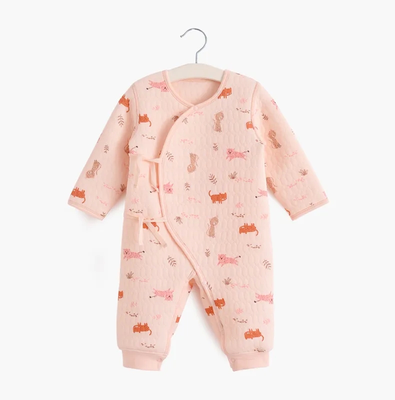 baby 50 Exclusive baby boys 4 cast Handcrafted Baby One-Body Winter Clothes: Thickened Cotton Long-Sleeve Lace-Up Romper for Comfortable Autumn Adventures baby yoda kids show