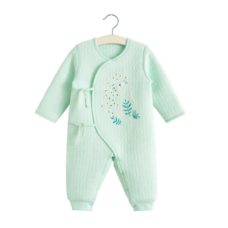 baby boys 4 cast Exclusive Handcrafted baby kids udumalpet Baby One-Body Winter Clothes: Thickened Cotton Long-Sleeve Lace-Up Romper for Comfortable Autumn Adventures ﻿baby & kids