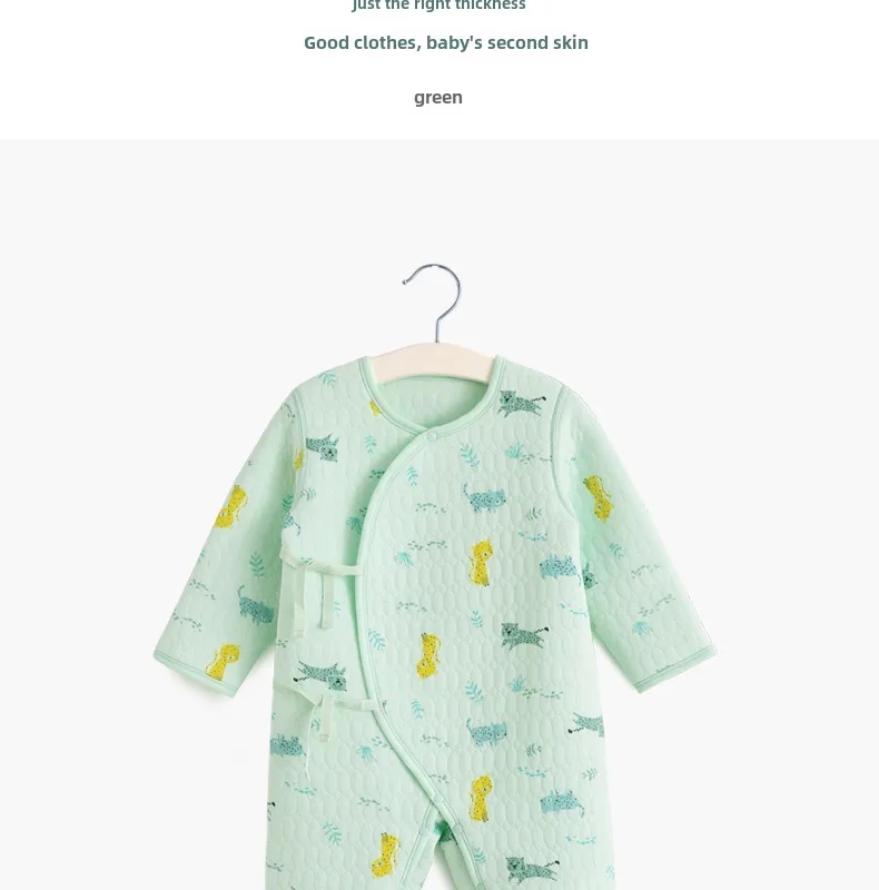 baby kids first Exclusive Handcrafted kids baby zone taman surya Baby One-Body Winter Clothes: Thickened Cotton Long-Sleeve Lace-Up Romper for Comfortable Autumn Adventures jessica baby kids shop