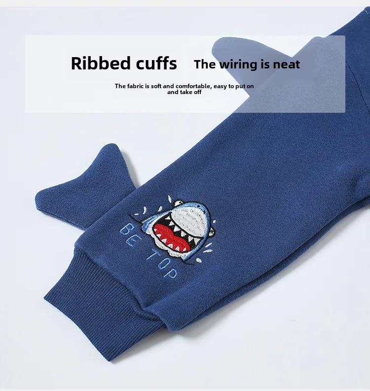 baby kids toys Trendy Rustic Shark Velvet Vest for Boys bad boys 3 cast - Sleek, Tarnish-Resistant, Eye-Catching Winter Pullover for Kids baby lullaby kids music nursery rhymes
