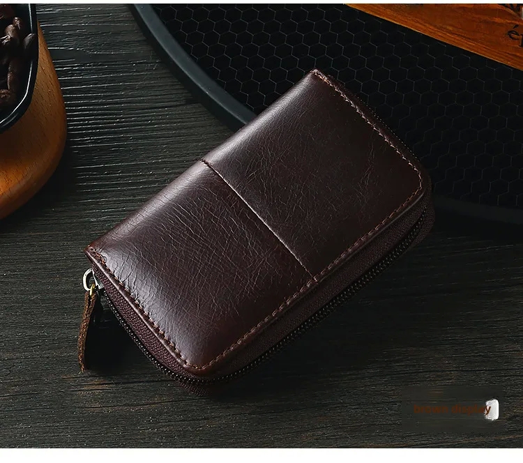 bags 8x6x1 Boho Chic RFID Cowhide Card Holder elleme bags - Vintage Oil Wax Leather Zipper Coin Purse, Feminine & Playful Organizer scout bags
