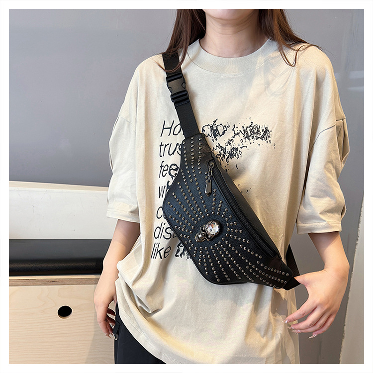 bags for girls Eco-Friendly vacuum seal bags Unisex Skull PU Leather Crossbody Bag – Affordable Luxury with Classic Design bags 10x6x2