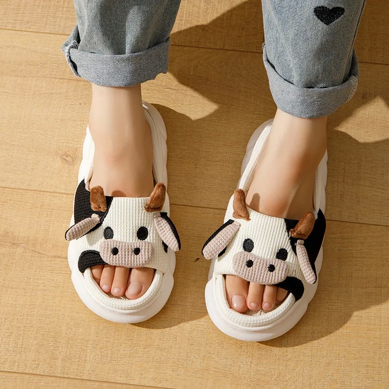 boho Eco-Chic waterproof Women's Animal Print Open-Toe Slides - Elegant & Masculine Sustainable Casual Slippers customized option
