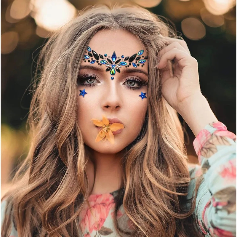 cult beauty health service discount Eco-Friendly Antique Masculine Acrylic Rhinestone Flashing Face & Nail Stickers for EDM Festivals & Creative health beauty amazon Makeup beauty health sector