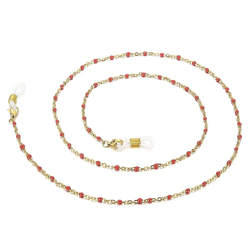 delicate "Handcrafted Retro Multicolor Bead Glasses Chain – Durable Luxury Design Limited Stock glam vibe Accessory" chic