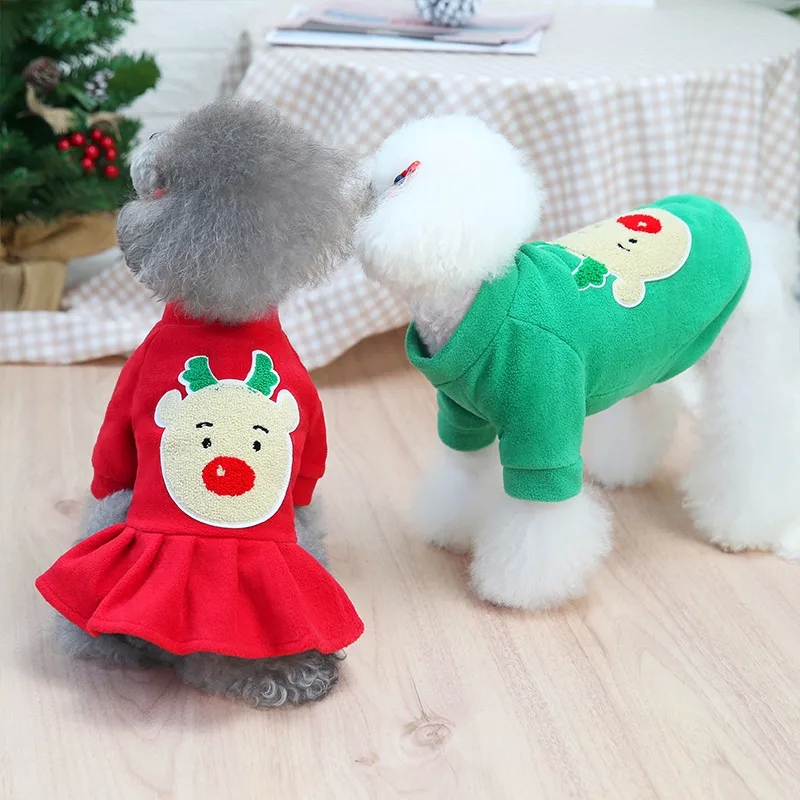 delish by home kitchen "Retro Glam Deer Print Polar Fleece Pet Outfit – Celebrity Style Double-Sided home shop 18 online shopping kitchen Fabric 1 Piece" yamazaki home kitchen