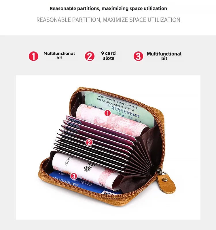 demellier bags Boho Chic RFID Cowhide Card Holder - Vintage Oil Wax Leather Zipper Coin bags quechua Purse, Feminine & Playful Organizer bags 31 catalog