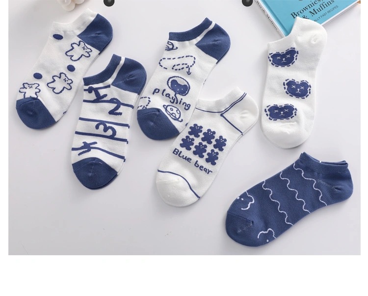 disco fashion accessories Wholesale Earthy Blue Bear Socks – Cheap College Style Short Socks for Women, Fast Spring & Summer fashion accessories shop in qatar Fashion fashion accessories 90s