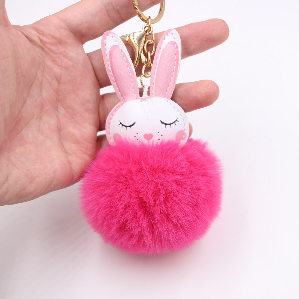 dufry electronics and fashion accessories Durable Sparkling Little White Rabbit Plush Ball Keychain - Exquisite Masculine 70s fashion accessories Wallet Accessory & Car Key Ring fashion accessories gift set