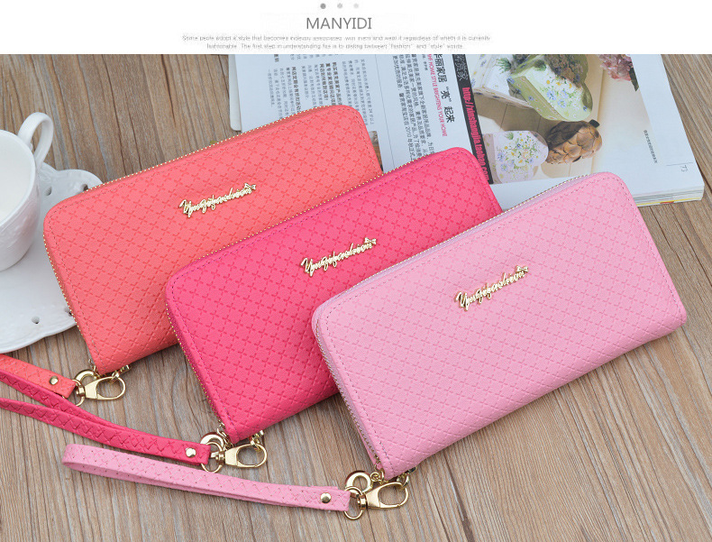 durable Trendy Non-Toxic Romantic Solid Color PU Leather Zipper Wallets minimal for Women – Wholesale Collection eco-friendly