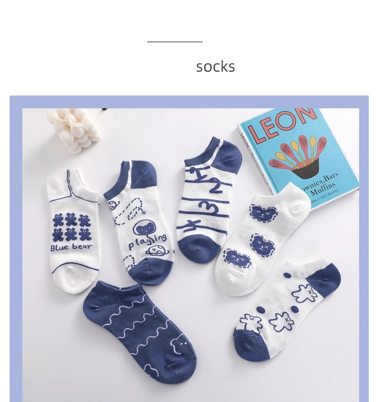 fashion accessories cover photo Wholesale Earthy Blue Bear Socks – Cheap College Style Short Socks for Women, Fast fashion accessories bracelet Spring & Summer Fashion philippines fashion accessories in each region