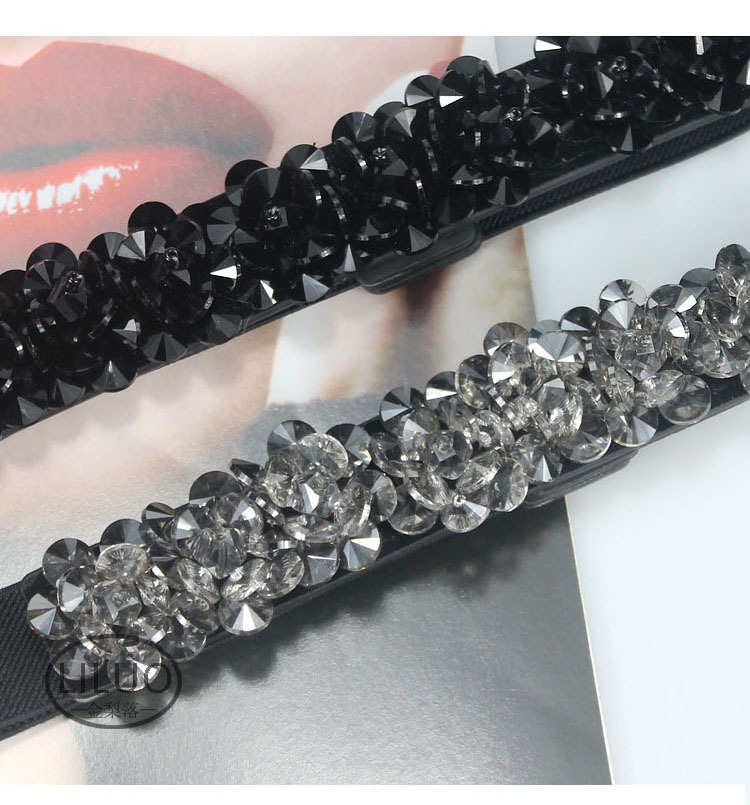 fashion accessories in region 6 Vintage Polished Round Flower PU Leather Rhinestone Belt – Classic Seasonal fashion zone jewelry Collection k & j fashion accessories