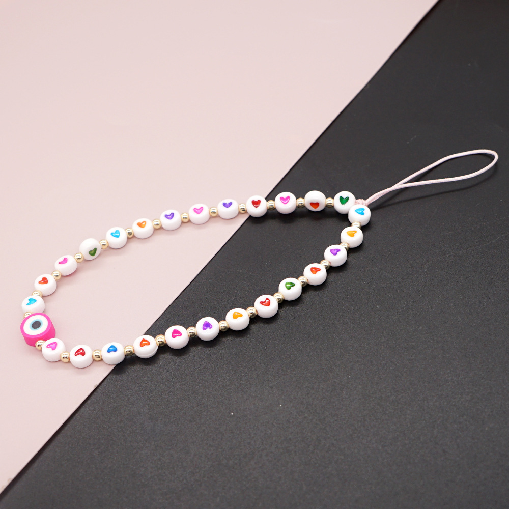 fashion accessories reviews Sparkling Minimalist Acrylic Heart Devil's Eye Phone Chain - Bold, Comfortable Wrist Pendant ffxiv fashion accessories unlock for Mobile Phones visayas fashion accessories