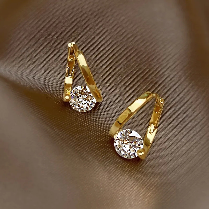 fine jewelry kansas city Wholesale Lightweight Geometric Zircon Earrings | Minimalist Korean Style | Affordable Fashion for Women | Discounted korman fine jewelry Bulk where to buy cheap fine jewelry