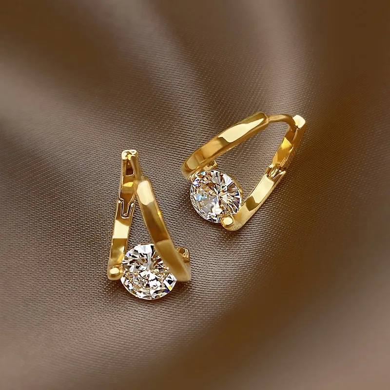 fine jewelry kids Wholesale Lightweight Geometric Zircon Earrings | Minimalist Korean Style | Affordable Fashion fine jewelry initial necklace for Women | Discounted Bulk fine jewelry for everyday wear