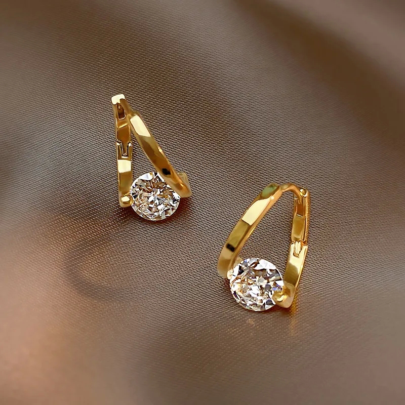 fine jewelry london Wholesale Lightweight Geometric Zircon Earrings | Minimalist Korean Style | Affordable Fashion for Women fine jewelry investment pieces | Discounted Bulk ocean fine jewelry