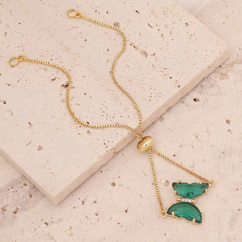 fine jewelry near me open now Exquisite Rare Hand-Engraved 18K Gold Plated fine jewelry under 100 Copper Butterfly Zircon Bracelet with Sophisticated Inlaid Design collections fine jewelry