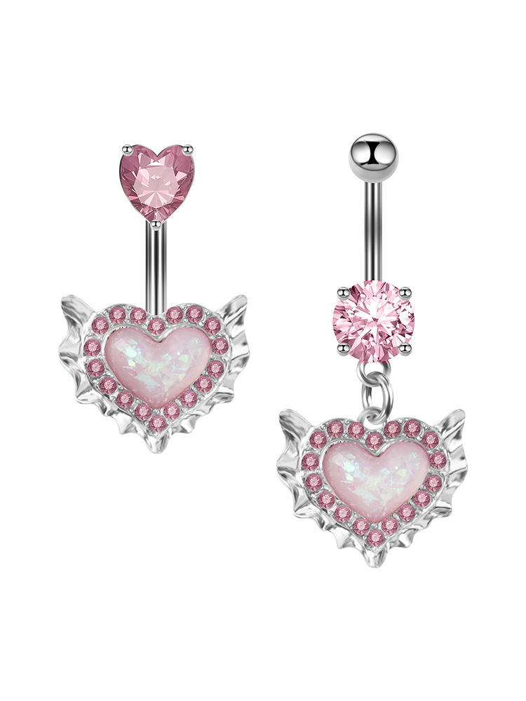 fine jewelry wholesale Wholesale Bohemian Fairy Heart Belly Ring – neustaedter's fine jewelry Waterproof Metal Inlay Zircon, Handpicked IG Style Jewelry fine jewelry necklace