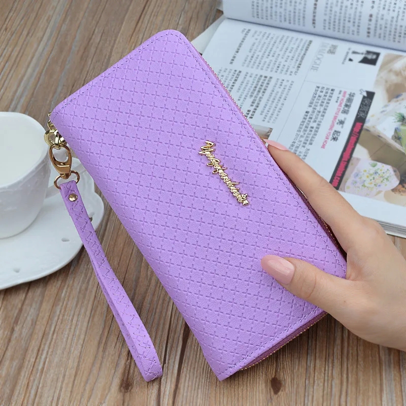 glistening Trendy Non-Toxic Romantic Solid Color PU Leather Zipper Wallets for party wear Women – Wholesale Collection branded