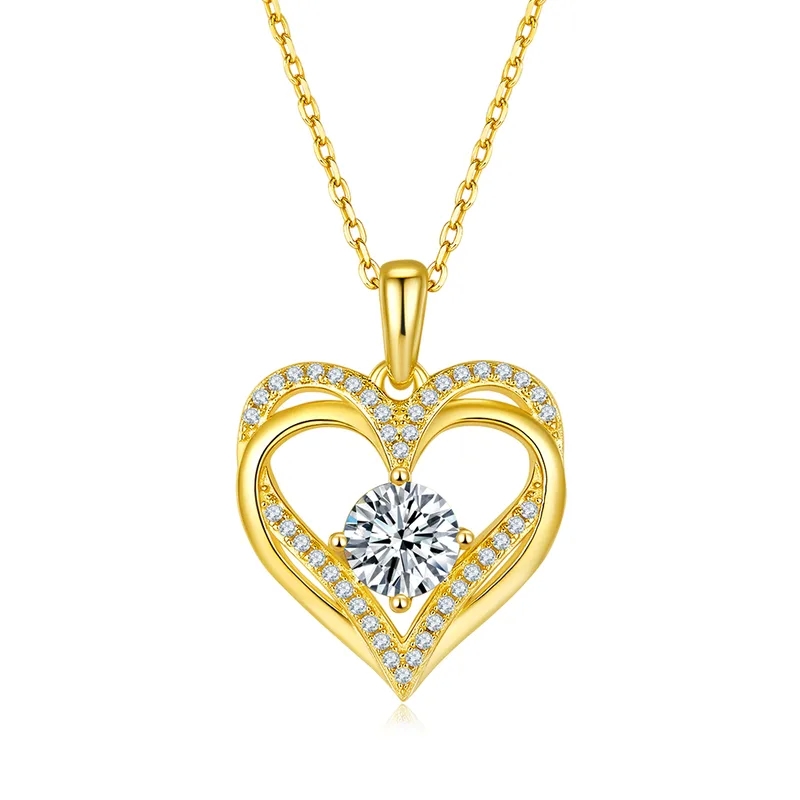 high-end jewelry stores toronto "Luxury Boho Chic 925 Sterling Silver Moissanite high end jewelry reddit Heart Pendant Necklace – Feminine & Fashionable Cable Chain" high end jewelry trends