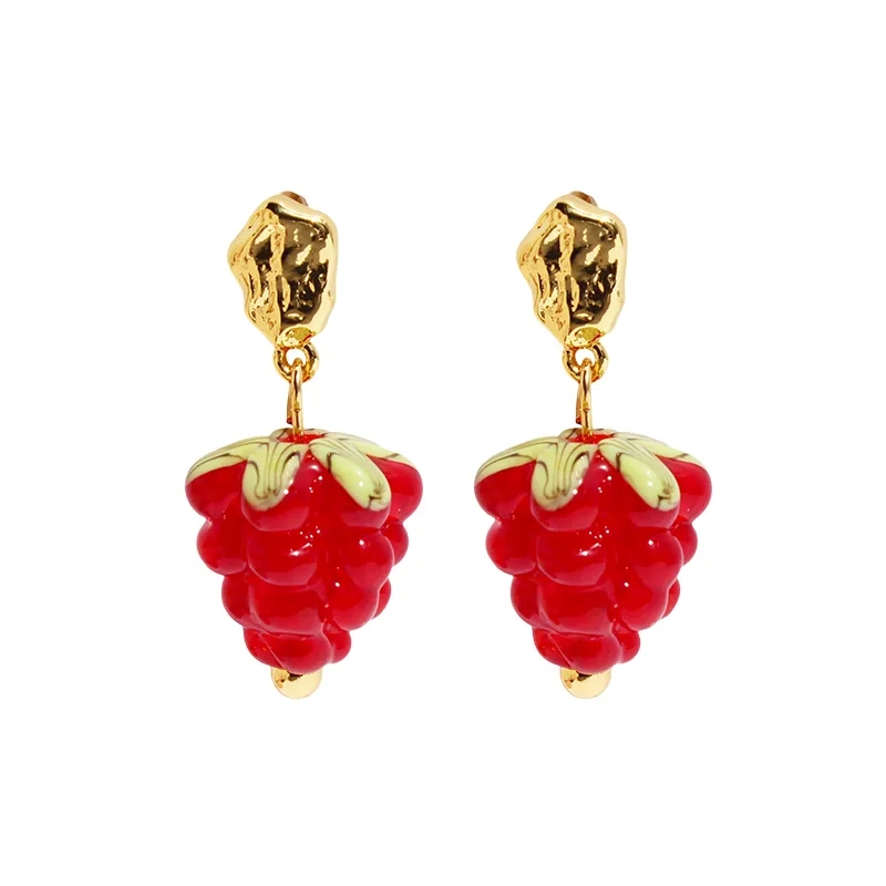 high end jewelry appraisal "Wholesale high end jewelry brands pyramid 24K Gold Plated Raspberry Inlay Drop Earrings – Glamorous Timeless High-Fashion Statement" high end jewelry engagement rings