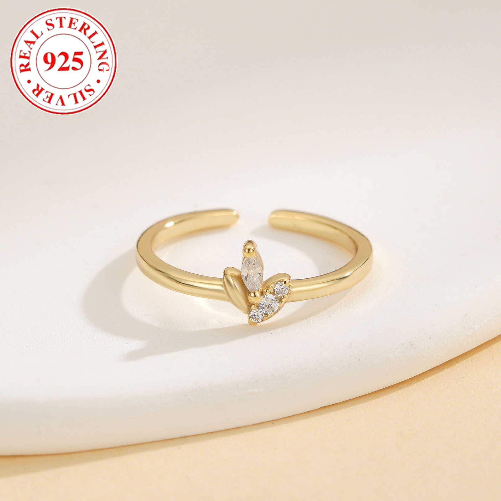 high end jewelry making kit Affordable Sleek Maple Leaf Zircon Toe Ring – S925 Sterling custom high end jewelry Silver Light Luxury Opening Design for Women 8 jewelry brands