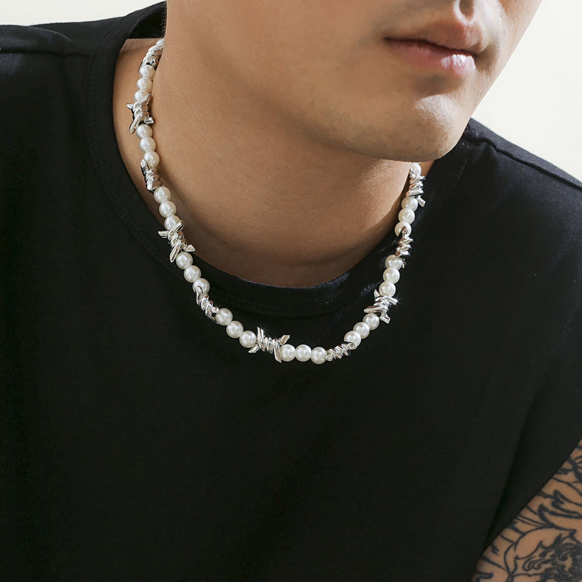 high end men's jewelry Unique Ethnic-Inspired Geometric Pearl Beaded Men's Necklace – esquire men's jewelry Elegant One-of-a-Kind Alloy Design zumiez men's jewelry