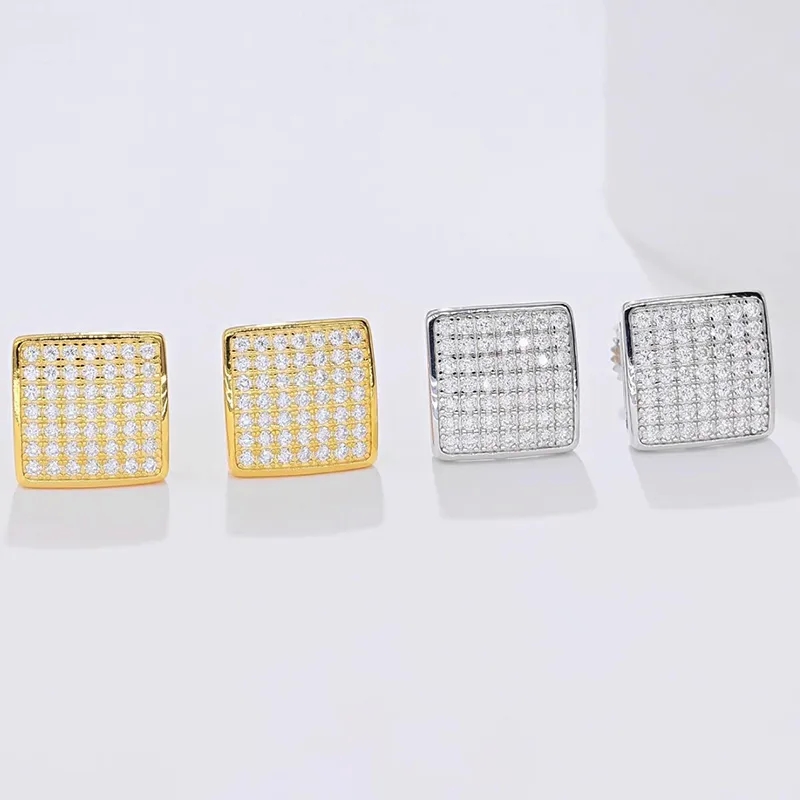 high end navel jewelry "Exquisite Retro Bohemian make your own high end jewelry 925 Sterling Silver Moissanite Geometric Stud Earrings | Eye-Catching DEF Colorless" high end octopus jewelry
